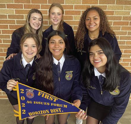 FFA’ers place first in district contests
