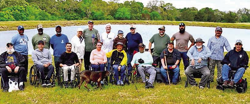 ‘Bob ’s Magic Pond’ was the site for the fishing event for disabled veterans held on April 6. Twice a year, Bob and Bonnie Baker host this opportunity for disabled veterans to enjoy fishing.