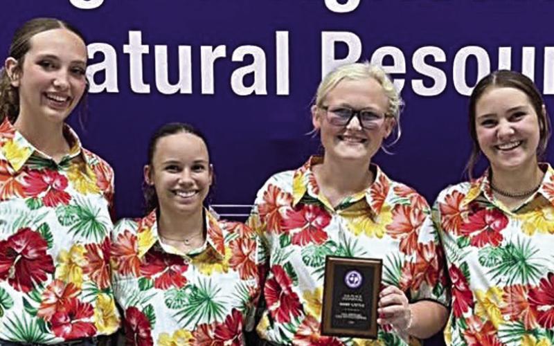 DaiRy Team of (from left) Grace Schramek, Myrannda Slaton, Jolene Jarvis and Mikayla Stang placed  18th overall. Jolene Jarvis was the 15th high individual.