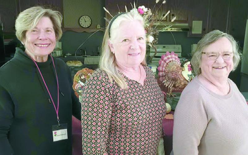Hostesses were (from left) Nova Stonecipher, Janet Murphy, Carolyn Neely and (not shown) Shirley Winkelman.
