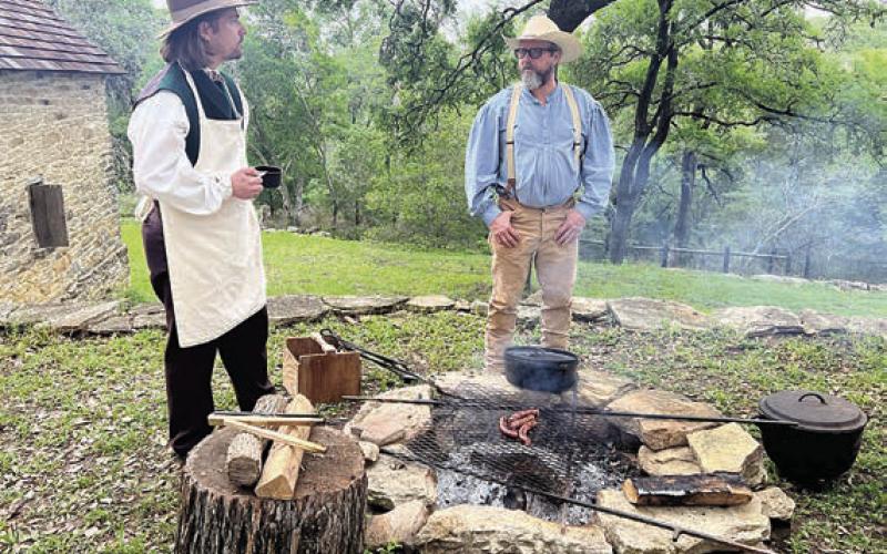 Living histor y interpreters will demonstrate outdoor campfire cooking using historic recipes at the Kreische house during Red White &amp;amp; Stew.