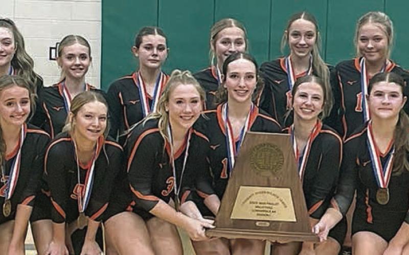 The Lady Horn volleyball team reached the state semifinals for the third time in four years, commemorated in the Nov. 27 issue. Sticker File Photo