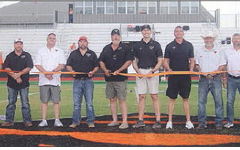 A ribbon cutting was held to mark the first public event at the renovated David Husmann Memorial Stadium, as reported in the Sept. 4 issue. Sticker File Photo