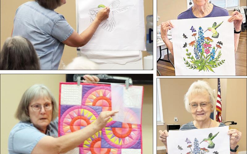 Quilt Guild learns about fabric painting