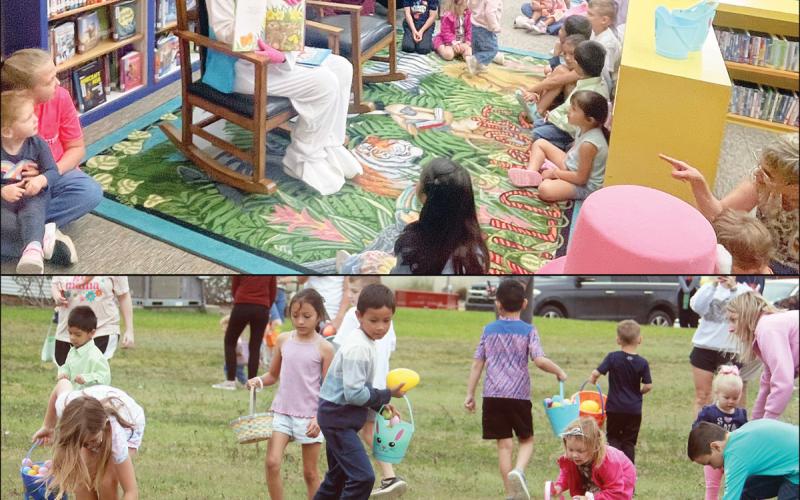 Easter Bunny visits local library