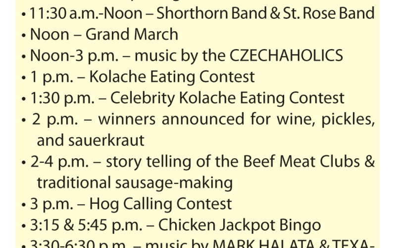 Sausagefest Schedule of Events