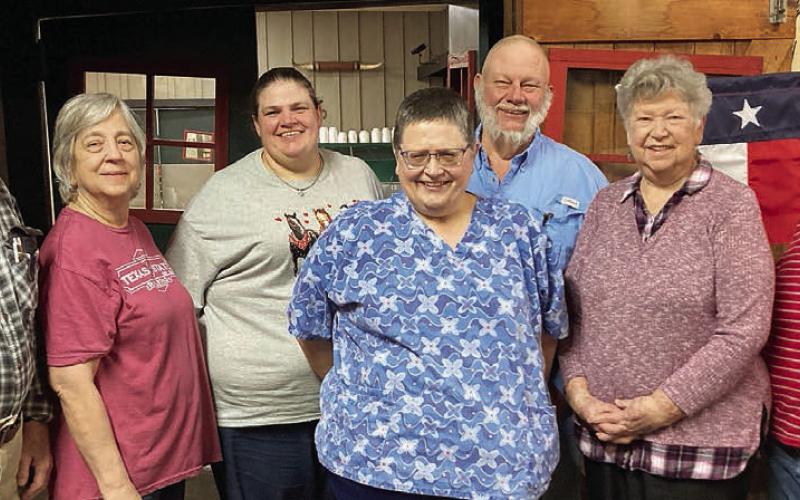 Officers of Hermann Sons Life Lodge 14 are (from left) trustee Frank Bohlmann, secretary Debora Behlen, treasurer Chelsea Moeller, trustee Jennifer Moeller, president Ed Moeller, Humanitarian Award chair Junette Rodecap and membership coordinator Mary Schroeder. Not present were vice president Mary K. Seifert, trustee Elmer Ulrich and nursing center coordinator Arline Ulrich.