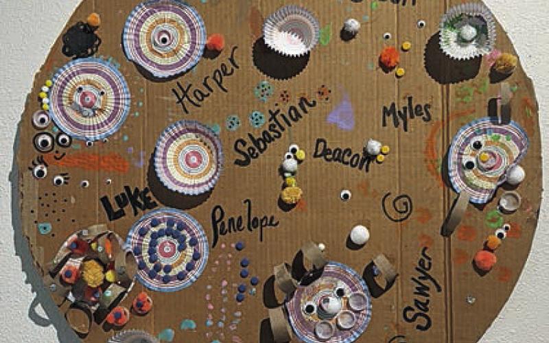 Dot artwork is signed by Harper, Cason, Sebastian, Luke, Deacon, Myles, Penelope, Ryker and Sawyer.