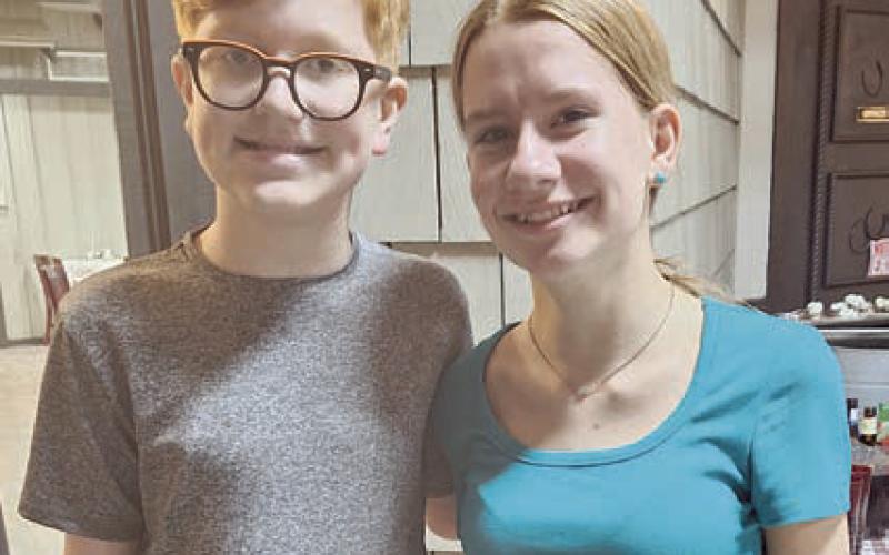 Camp attendees Clay Hoffmann (left) and Kylee Hoffmann (right) talked about their exciting experience at Hermann Sons Life camp this summer.