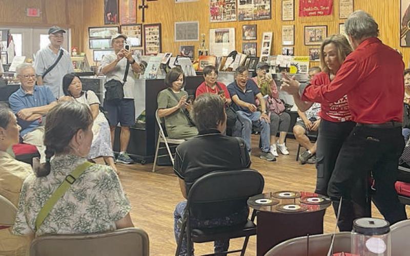 An exercise group from Houston visited the Polka Lovers Club of Texas Museum recently to learn about polka and waltz dancing as a form of physical activity and also to learn about the Czech culture