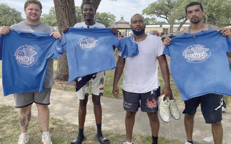 Second place – “Old Bones” - (from left) Cullen Machac, Jeremy Houston, Quin Thomas, and Eric Stubbs. Sticker Photo By Darrell Vyvjala