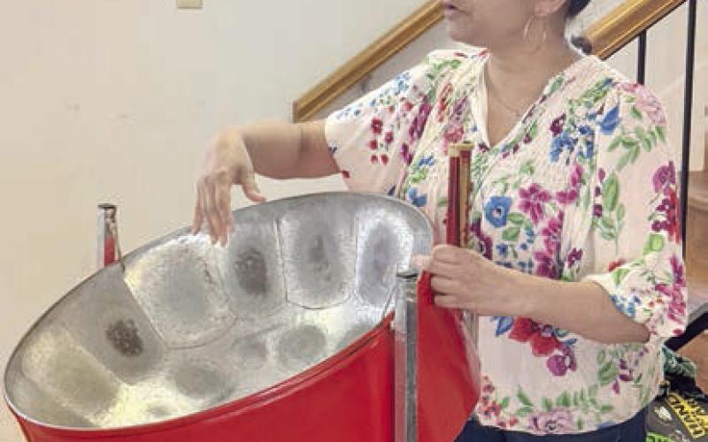 For the lunch-and-learn program in Flatonia on Tuesday, March 10, Tanya Edwards shared her amazing talent with members, playing her steel drum. Everyone was uplifted by her spirit and Edwards’ beautiful music!