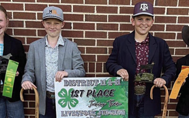 Champion Junior Team – (from left) Abigale McBride, Jehnsen Janecka, Hudson Holub and Joe Carrales.