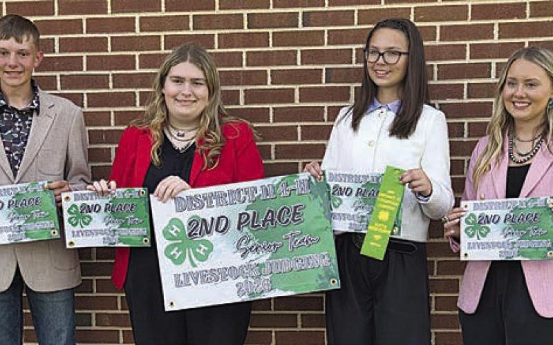 Reserve Champion Senior Team – (from left) Holden Holub, Rheagan Karisch, Tatum Fritsch and Keeley Warnken.