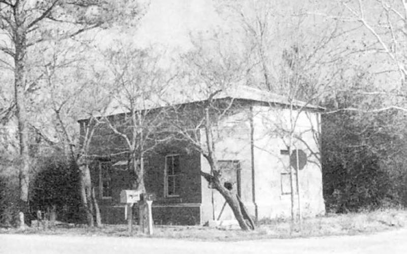 Ellinger State Bank, later post office and barber shop, from Volume I of Fayette County, Texas Heritage.
