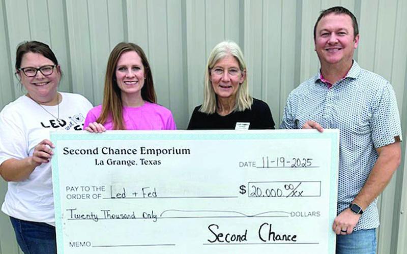 Second Chance gives $20,000 to Led + Fed