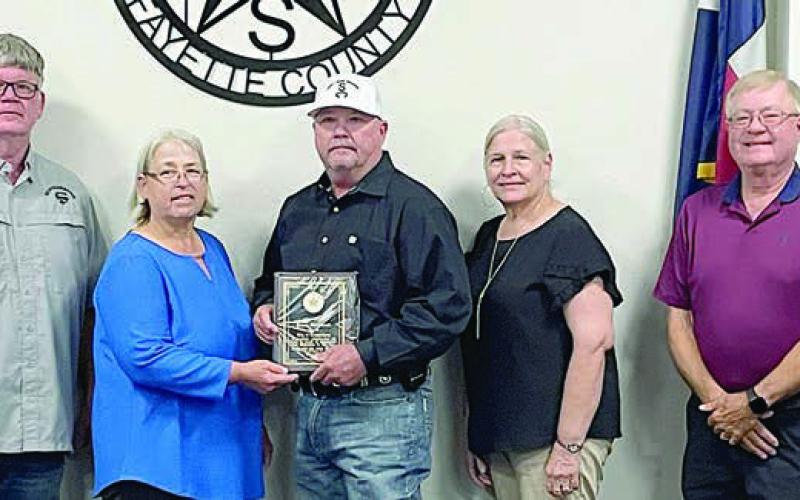 Plaque presented to Strickland
