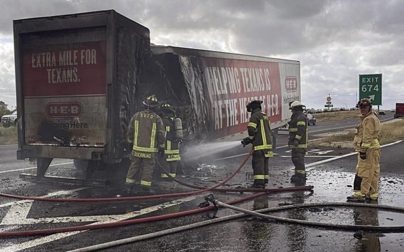 18-wheeler fire shuts down I-10 westbound Saturday