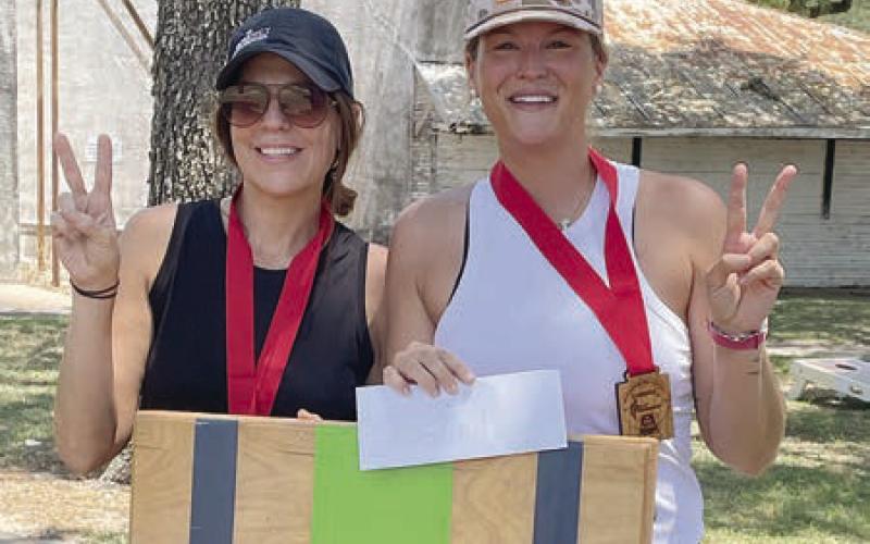 Second Place – “Maized &amp;amp; Confused” - (from left) Leah Olveda and Keeley Kainer. Sticker Photo By Darrell Vyvjala