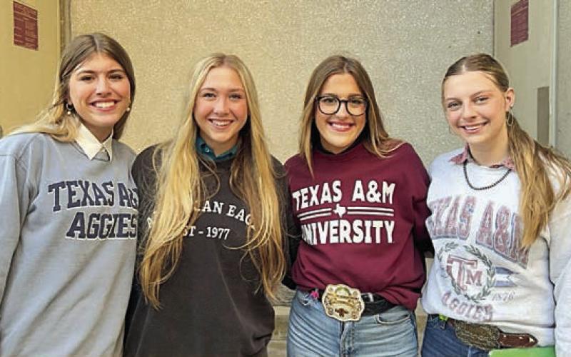 Entomology Team – (from left) Chayse Deagen, Reagan Dusek, Landry Deagen, and Kaylee Beyer. The team finished in fourth place in the Area XI competition.