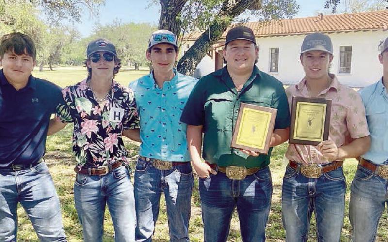 Wildlife Judging Team – (from left) Cade Ohnheiser, Ian Reeves, Cooper Demel , Nathan Olsovsky, Ethan Steinhauser, Bryce Stoever, Adin Beyer, and Jacob Vacek. The team came in third in the FFA Division and second in the 4-H division.