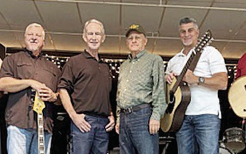 D’Vine Testament – (from left) Mike “Bubba” Olle, Bruce Lebeda, Joe Dybala, Dennis Stryk, Byron Wren and David Machac. Machac has been unable to perform for medical reasons but is still a cherished part of the group.