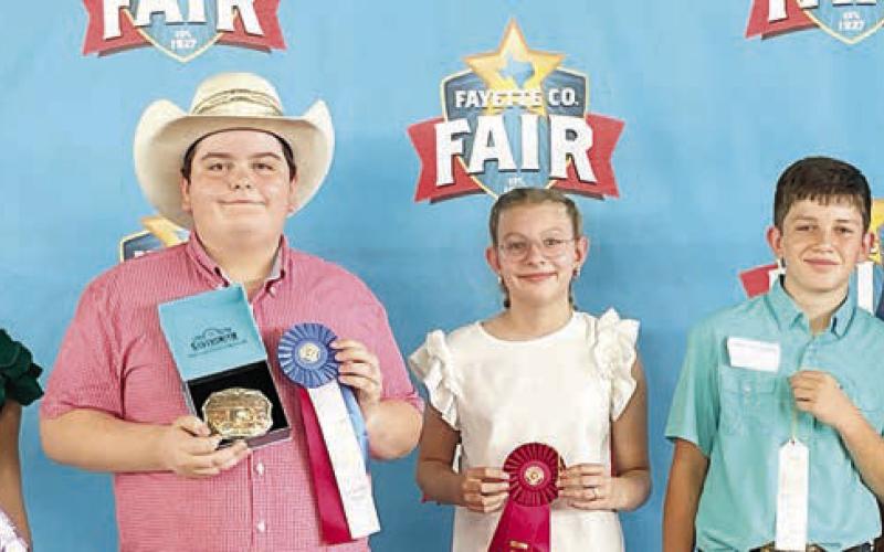 Overall High Point Juniors – (from left) Kylee Hoffmann, Teen Miss Lone Star State agHERculturel Rilan Karisch, first place winner; Kennedy Kaspar, second place winner; Bowen Williams, third place winner; and Tim Knesek, representing sponsor Capital Farm Credit.