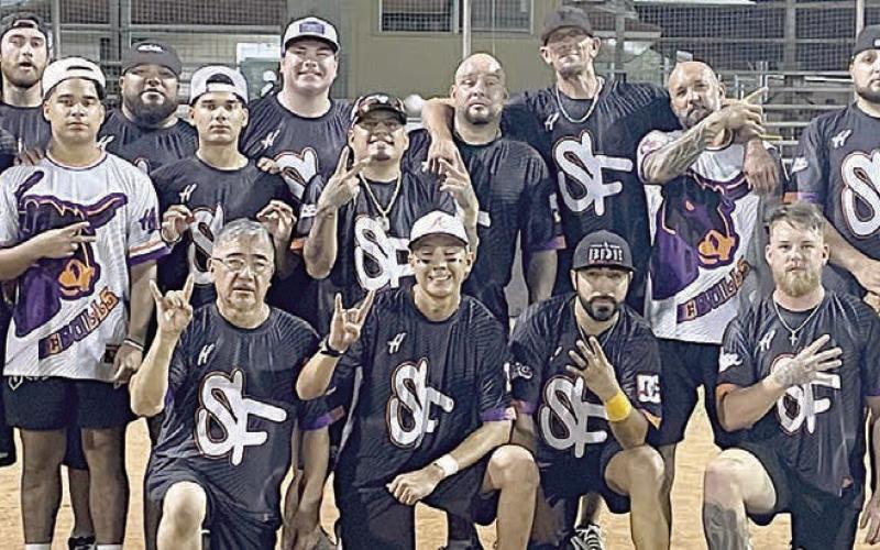 Men’s Tournament Champion – “Bulls” of Houston. Sticker Photo By Darrell Vyvjala