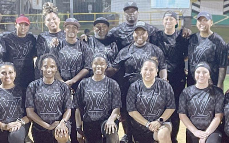 Women’s Tournament Runner-Up – “Lady Vision Reloaded” of Dallas. Sticker Photo By Darrell Vyvjala