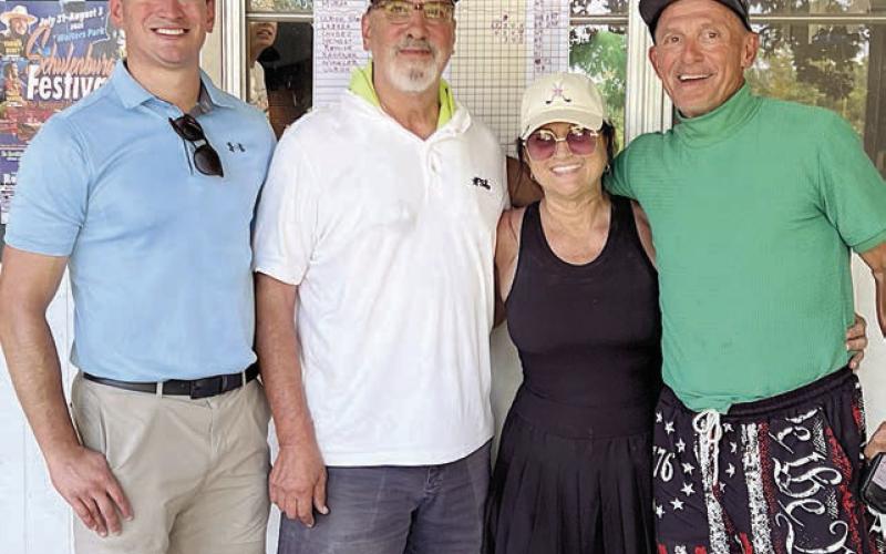 First Flight, 1st Place (10 under par / 62) – (from left) Montana Olle, Mike Olle, Jamie Mikulik, and John Mikulik.