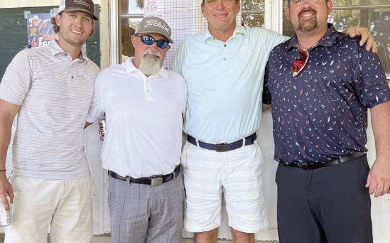 First Flight, 2nd Place (10 under par / 62) – (from left) Matt Dornak, Wade Cernosek, Kevin Elstner, and Gabe Velasquez.
