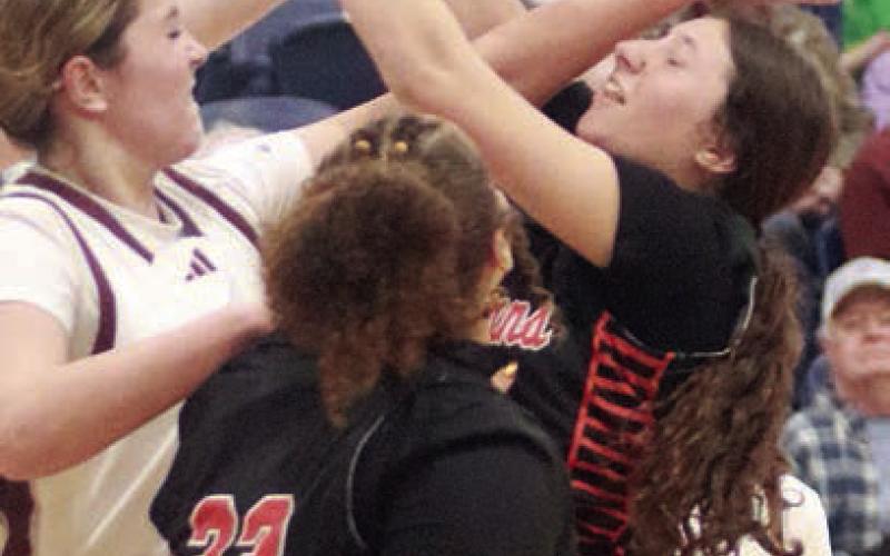 Jordin Davis gets fouled on a shot in the second quarter.