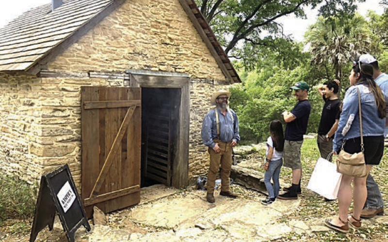 Historic smokehouse demonstrations will be given at the Kreische House during Easter on the Bluff.