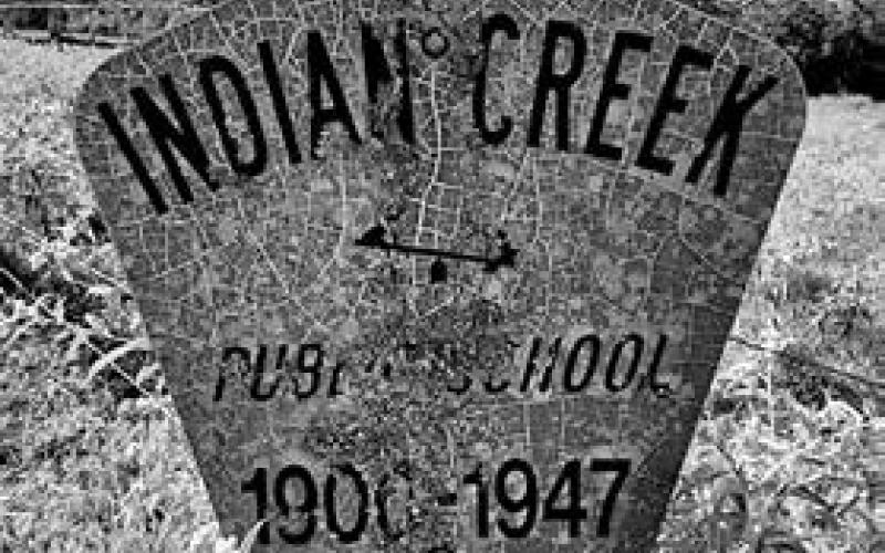 Indian Creek School sign. Anyone who has information about missing or incorrect rural school signs is asked to please call the Fayette Heritage Museum &amp;amp; Archives at 979-968-3765 or email archives@cityoflg.com. Photo Courtesy of Larry Ripper