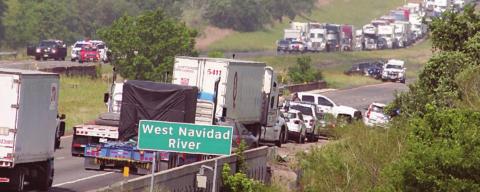 Chase on I-10 ends west of town