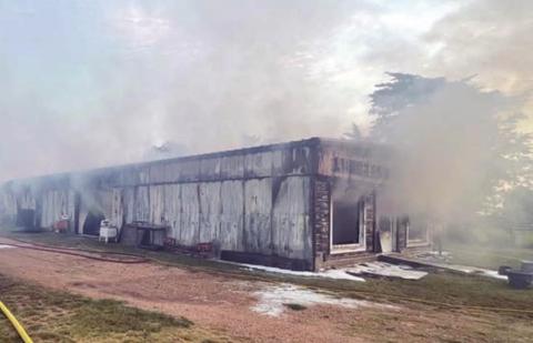 Structure fire reported on Hwy. 237