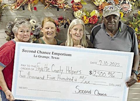 Second Chance gives to Fayette Co. Helpers