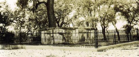 The original Dawson tomb at Monument Hill near La Grange. Photo Courtesy of Fayette Library &amp; Archives