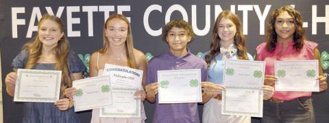 Scholarship Recipients – (from left) Reagan Moreau, Mikayla Otto, Elizabeth Shank, Harper Mau, Cara Homer, (not shown) Addison Faske, Lawson Fritsch and Madeline Willrich.