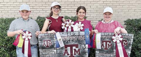 Reserve Champion Intermediate Team – (from left) Abraham McBride, Tatum Fritsch, Adalyn Carrales and Kaisley Janecka.