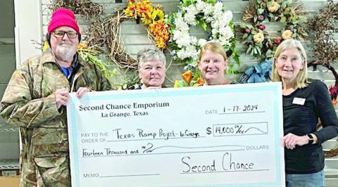 Second Chance gives $14,000 to Texas Ramp Project