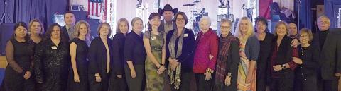 Shown at the Parents As Teachers of Rural South Central Texas gala are (from left) Lorena Hernandez, Karen Hoskins, Tara Stech, Matt Pekar, Cheryl Pekar, Carol Janecka, Phyllis Venghaus, Windi Raphael, Dallas Garza, Carl Elstner, Sherise Davis, Melinda Barneycastle, Brooksie Fuchs, Amy Elstner, Elyse Kristinik, Nettie Cernosek, Josue Rivas, Lucy Stanzel and Eddie Oppermann.