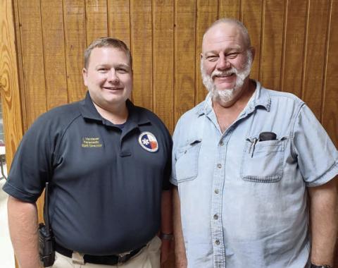 The Schulenburg Young Farmers held their monthly meeting on Tuesday, Sept. 26 at 7 p.m. at the Schulenburg Expo Center. Ed Moeller (right) was program chairman, and guest speaker was Joshua Vandever (left), Fayette County EMS director. Vandever gave an informative program about the services that the Fayette County EMS provides to the citizens of the county.