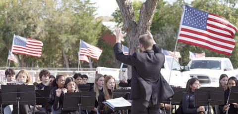 The Schulenburg ISD Shorthorn Band played the “Salute to the Armed Forces.” -----------------------------------------------------------------------------------------------------------------------------------------------------------------------------------------------