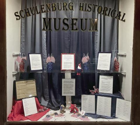 Museum has window display on voting