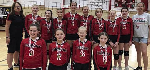 St. Rose ‘B’ and ‘C’ volleyball teams