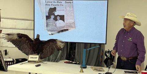 A recent speaker in Schulenburg was Ralph Fisher, who was quite entertaining with his stuffed buzzard Oscar. Senior Connections hopes have him back again – he has many stories to share of his interesting life as a rodeo clown and animal entertainer.
