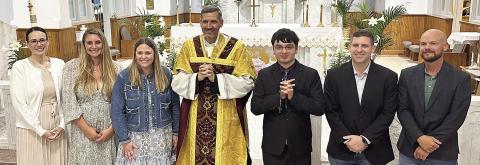 Sacraments administered at Easter vigil Mass at St. Rose Catholic Church