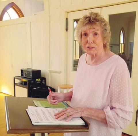 GUEST SPEAKER at the Garden Club meeting was Barbara Vinson.