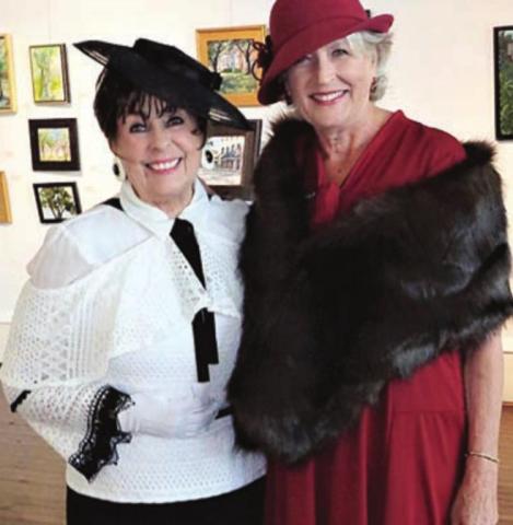 A 1930S THEME was carried out at the celebration. Deborah Moran (left) provided entertainment and is shown with Connie Dittrich (right) of Schulenburg.